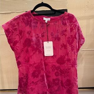 Edge Vibrant Pink Floral Blouse
